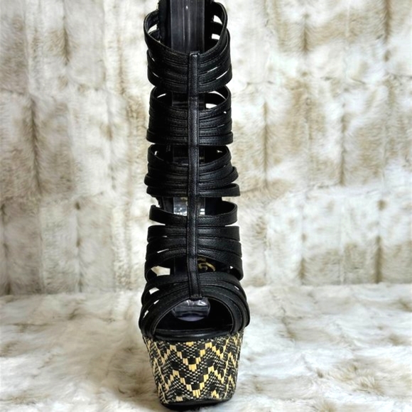 Nelly Bernal Dramactics Black Multi 7" Stiletto Heel - Picture 3 of 7